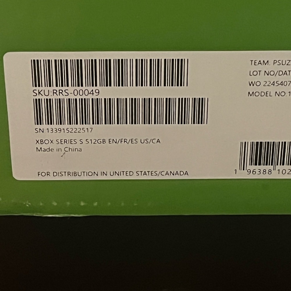 Xbox series s 512G